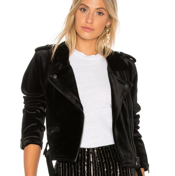 Blank NYC Jackets & Blazers - BlankNYC "Dark Side" Velvet Motorcycle Jacket